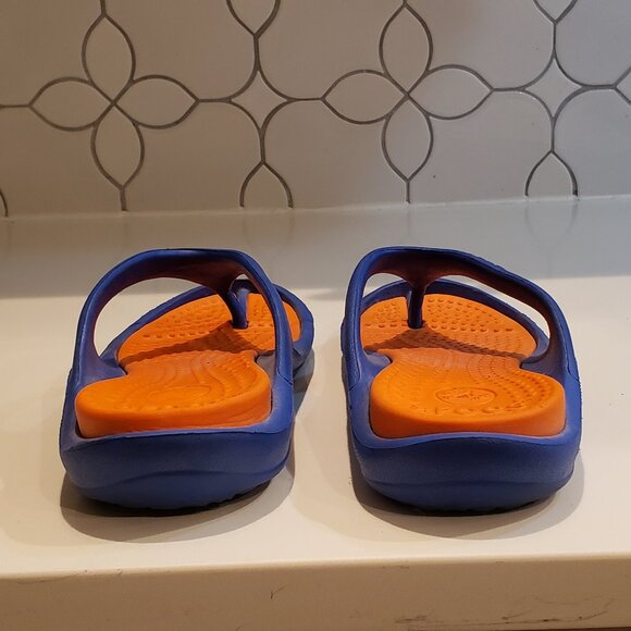 CROCS FLORIDA GATOR BLUE & ORANGE UNISEX THONG SANDAL - Picture 9 of 11